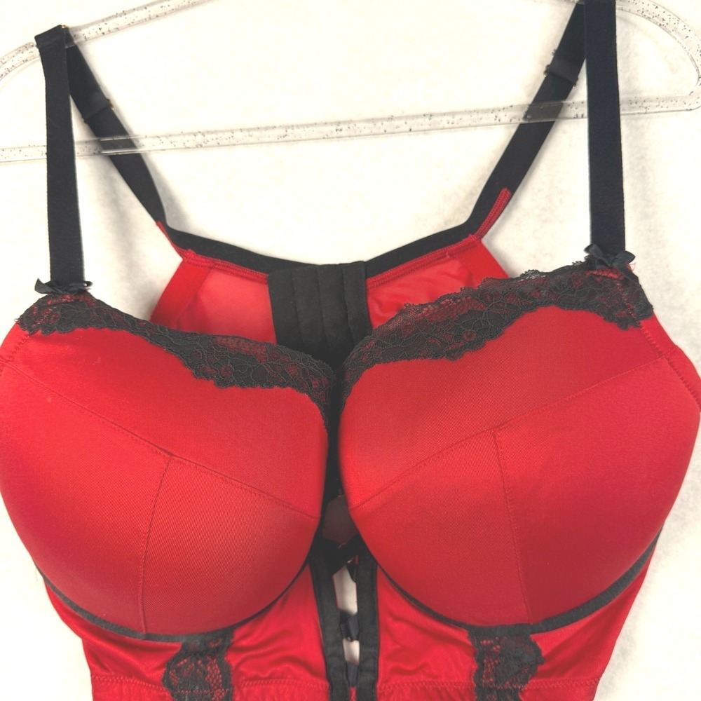 Lane Bryant Cacique Boost Balconette Bra Red Longline 40DDD A83532 Underwire - Picture 14 of 14
